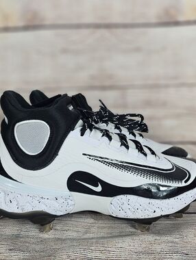 Nike Alpha Huarache Elite 4 Mid Men's Baseball Cleats White FD2744-107 Size 7